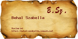 Behal Szabella névjegykártya