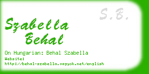 szabella behal business card